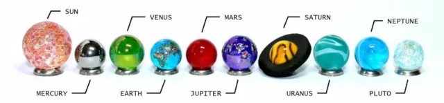 Sammler verpackt Miniatur Sonnensystem Orrery Globe Planet Marmor Set - 14-22 mm 2
