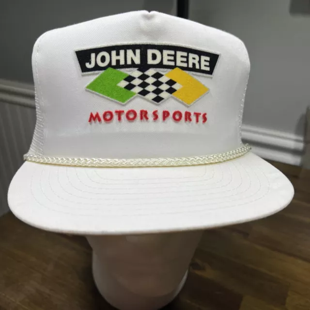 Vintage John Deere Motorsports Snapback Racing Cap Rope  Hat NWOT