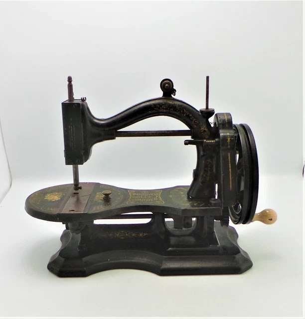 RARE c1870'S VICTORIAN SEWING MACHINE " THE IMPROVED DOLLY VARDEN " - 12" -1868