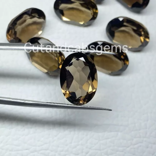 Smoky Quartz Oval Cut Loose Gemstone Oval Smoky Quartz Cut,  8*6 MM to 20*15 MM