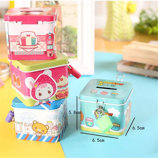 Cute Square Gifts Piggy Bank Cartoon Saving Cash Coin Money Boxes