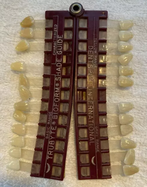 Vtg Trubyte Bioform Dental Shade Guide Dentsply Denture &Crowns  Popular