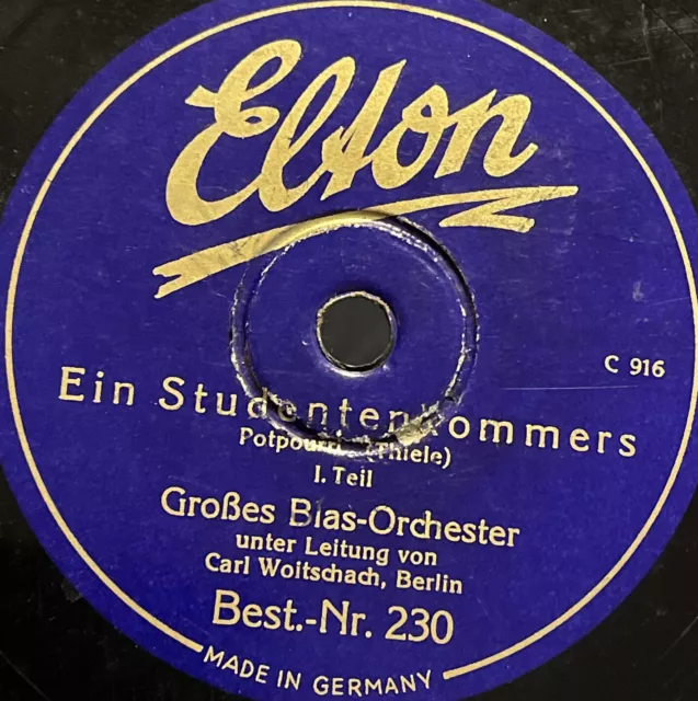 Ein Studentenkommers - Carl Woitschach Blas-Orchester  - Studentika 78rpm WWll