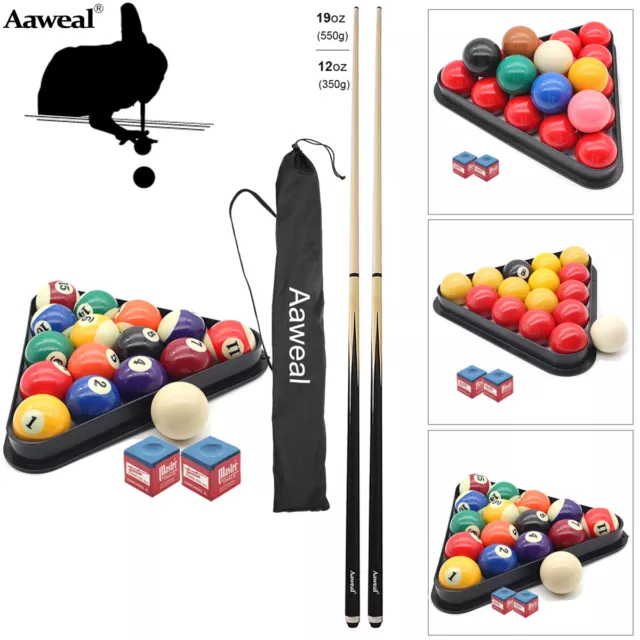 Pool Snooker Cues /Pool Billiard Balls &amp;Triangle Rack Set For Indoor Sports