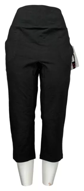 Women with Control Women's Pants Sz M Tummy SMOOTH & SLEEK Capri Black A512515