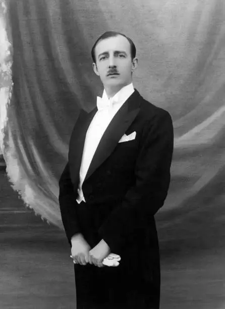 King Zog I of Albania posing in a tailcoat 1920s Old Photo