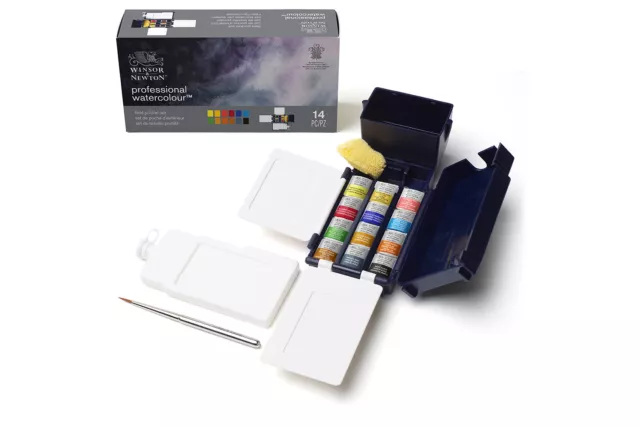 Winsor & Newton Artists' Aquarell 12 halbe Pfanne Feldbox