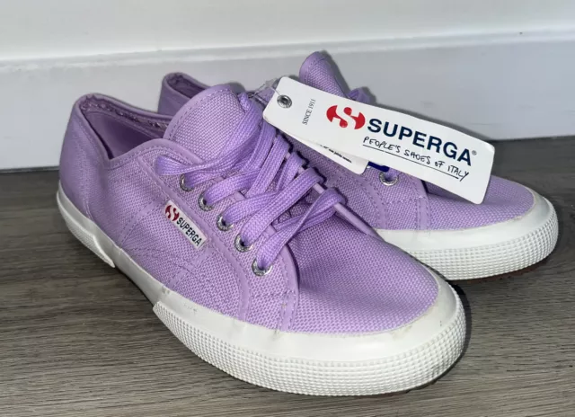 SUPERGA 2750 Cotu Classic Violet Lilla Womens Purple Trainers UK 9.5