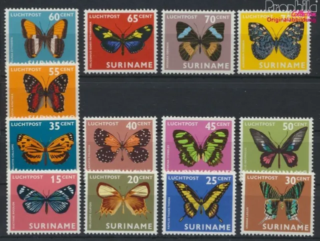 Briefmarken Suriname 1972 Mi 623-635  postfrisch Schmetterlinge (9861725