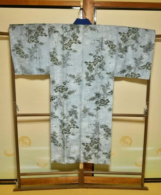 Mens Silk? Naga- Juban Underwear Kimono Japanese vintage Jyuban 135cm /980
