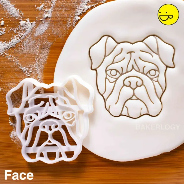 English Bulldog Face cookie cutter |dogs treats dog pet treats birthday biscuit