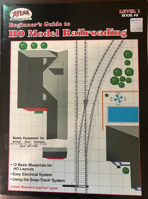 Model Train Guide ATLAS BEGINNER'S GUIDE to HO Model Railroad Book No. 9 Layouts Diagrams ...