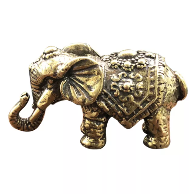 Brass Craft Animal Figurines Desktop Elephant Ornament Decor Mini