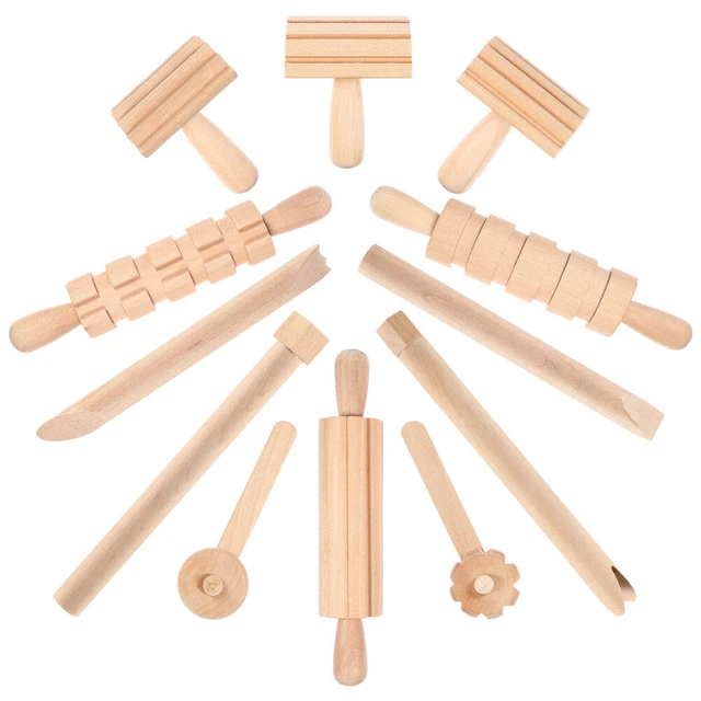 OLYCRAFT 7 Pièces Outils De Poterie En Bois Timbres Colonne