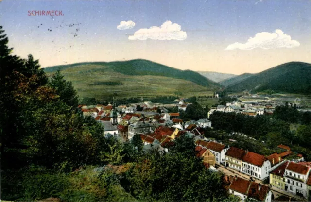AK Schirmeck 1915 Ortsansicht Feldpost / Oberehnheim Natzwiller Schlettstadt