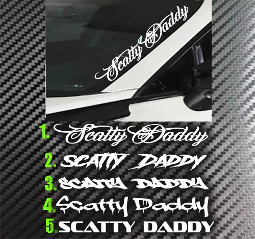 Scatty Daddy Windshield 22" Decal Sticker Fits Dodge Charger Scat Pack
