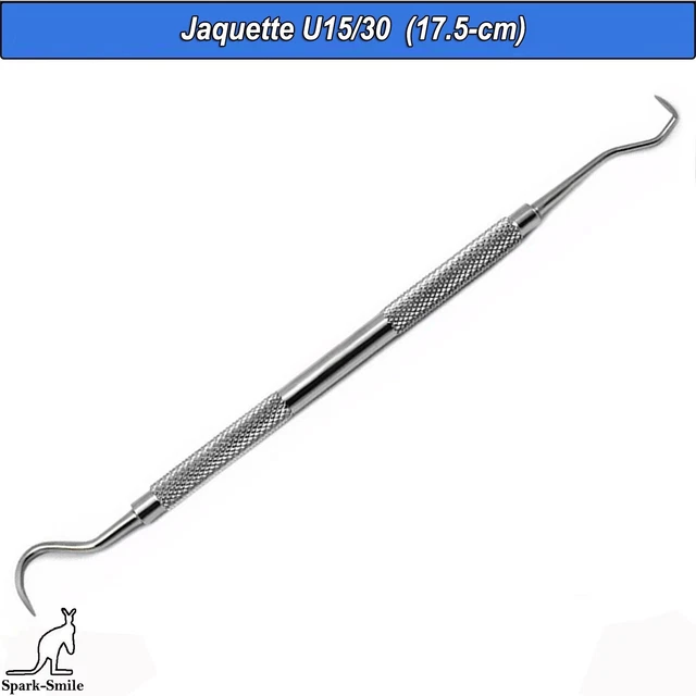 Dental Jaquette Scaler U15/30 - Stainless Steel Tartar Remover Tool, 3-Year Warranty