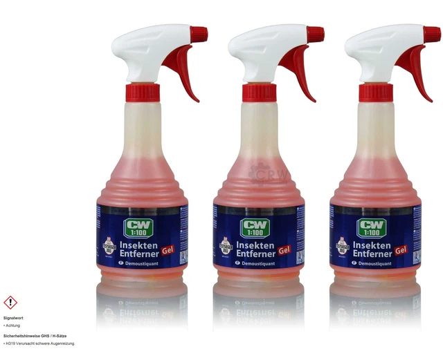 3x Dr. Wack CW1 : 100 Insect Gel Détachant pour Insectes 500 ML