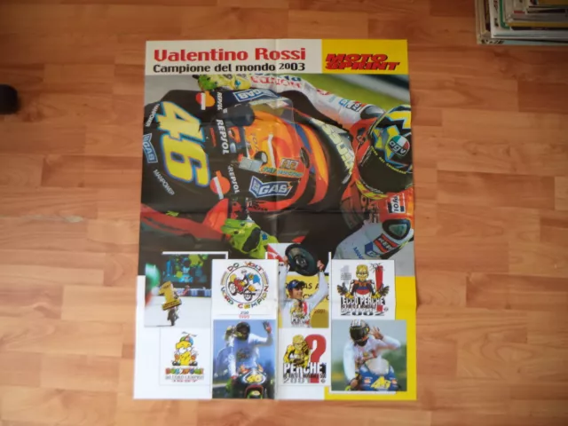 Poster Anno 2003 - Valentino Rossi Campione Del Mondo