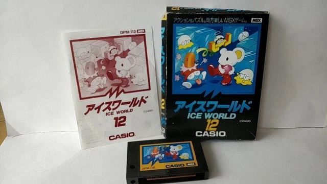 ICE WORLD MSX MSX2 Game cartridge,Manual,Boxed set tested -a530