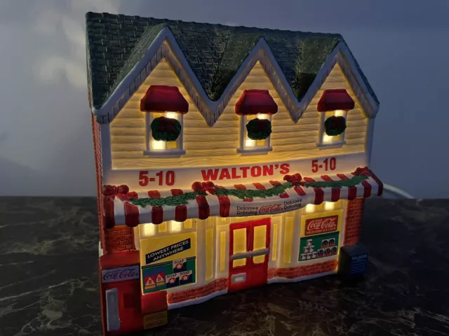 Coca-Cola Coke Christmas Village Town Square Collection Walton’s 5-10 Retired