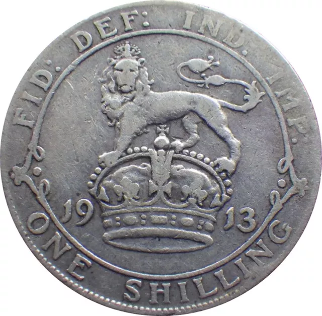 1911 To 1919 George V Silver Shilling Choice Of Year / Date