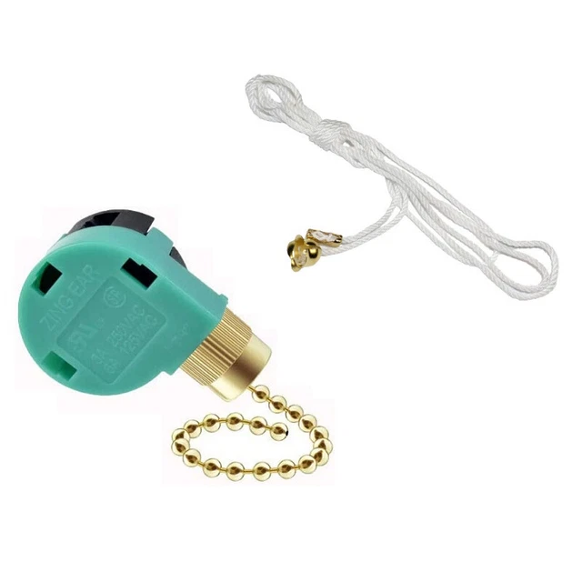 CEILING FAN SWITCH 3 Speed 4 Wire ZE-268S6 Fan Pull Chain Speed Control ...