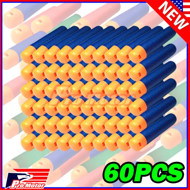 Lot 60x Blue Pack Refill Foam Bullet XL Darts For air warriors Max Mega Blaster