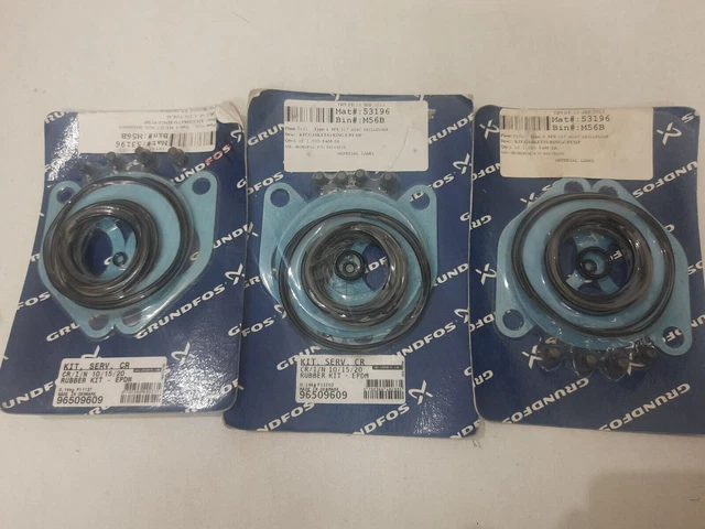 Grundfos 96509609 Kit, Serv, CR, CR/I/N10/15/20 RUBBER KIT -EPDM Lot of 3 PCS