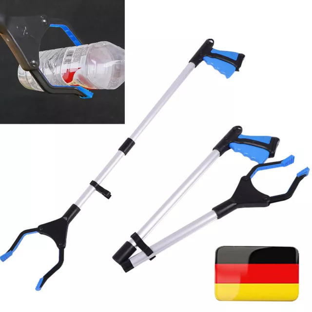 80cm Faltbare Greifer mit Licht, Greifzange für Senioren, 90°Drehbarer