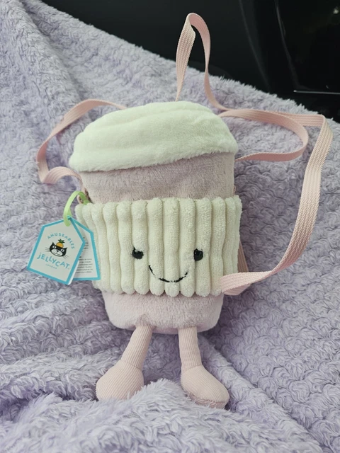 JELLYCAT PINK COFFEE To Go Amuseables Bag Selfridges Exclusive BNWT £37.00 - PicClick UK