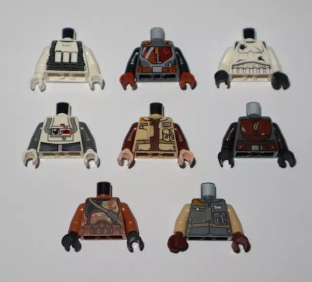 Lego ® Lot 8 Torse + Bras + Main Minifig Figurine Personnage Star Wars Torso