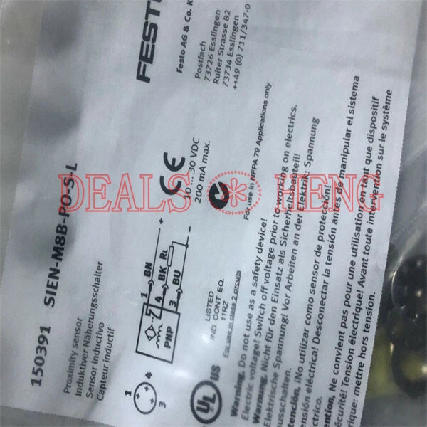 ONE FESTO Sensore Induttivo SIEN-M8B-PO-S-L 150391 NUOVO