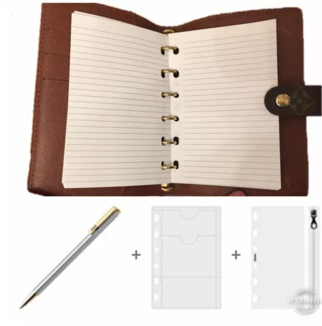 FITS Louis Vuitton Agenda~PM *MM *GM Refill Organizer Paper Filler Pages +  PEN