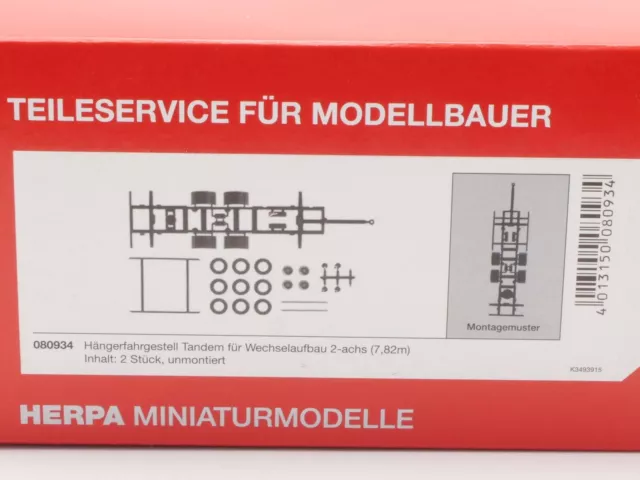 Herpa 080934 2x Hängerfahrgestell Tandem für Wechselaufbau NEU! OVP ST 1703-10