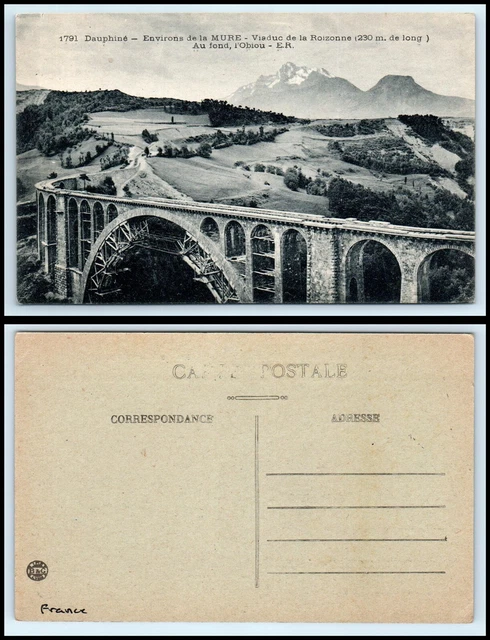 FRANCE Postcard - Dauphine, Viaduc de la Roizonne au fond l'Obiou A1