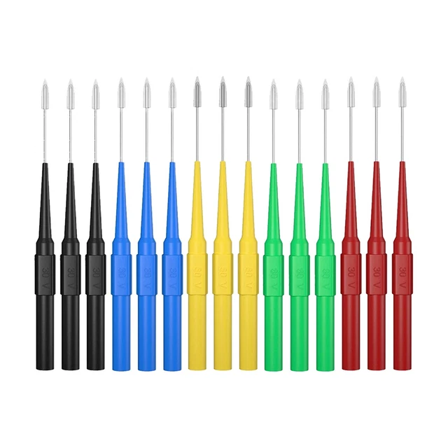 0.7mm Measuring Tips Piercing Needle Banana Plug Flexible For Car Maintenance