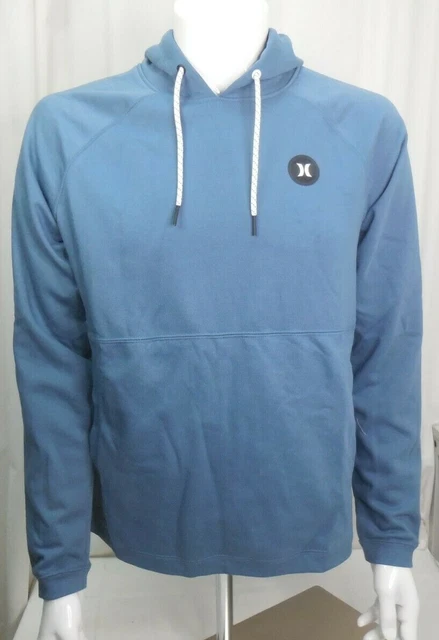 Hurley Felpa con Cappuccio da Uomo Blu Scuro Df Universale Pile Po: TAGLIA S