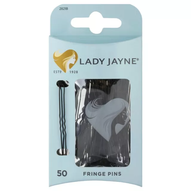 Lady Jayne Fringe Pins 50 Pack - Black Holding Hair Securely 50pk 2821B