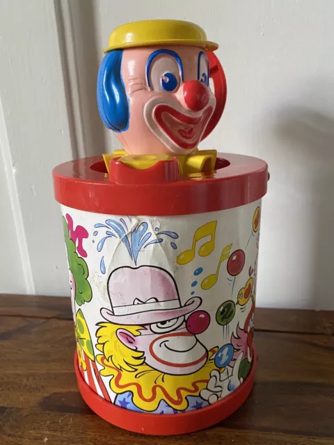 Vintage 1970s Young Minds children’s toy Jack In The Box Pop Up Clown