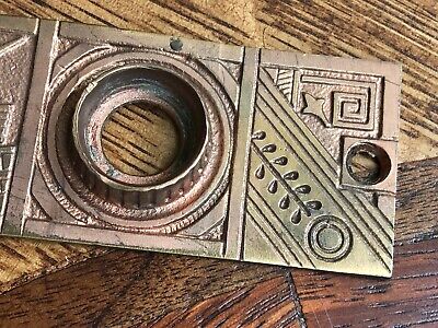 Egyptian Revival Antique Brass Doorplate By Nashua Hardware 1890S 2