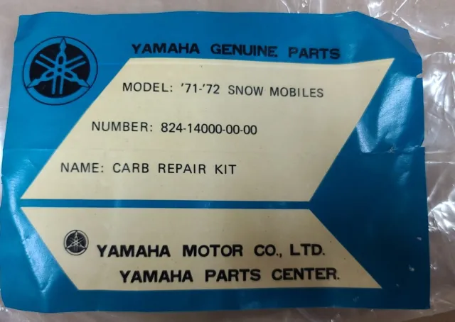 KEIHIN • NOS Carb Repair Kit 71-72  Yamaha GP  P/N 824 14000 00 00. Vintage Snow