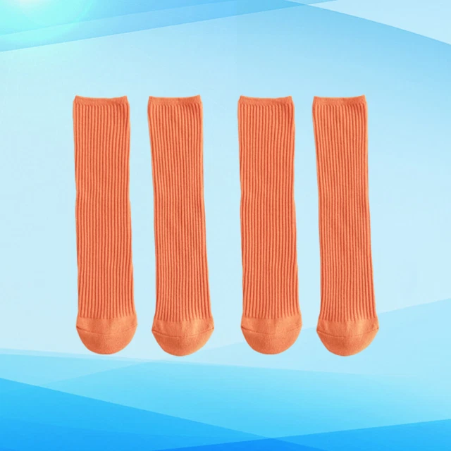 2 Pairs Half Calf Socks Uniform Socks Kids Tube Socks Double Needle
