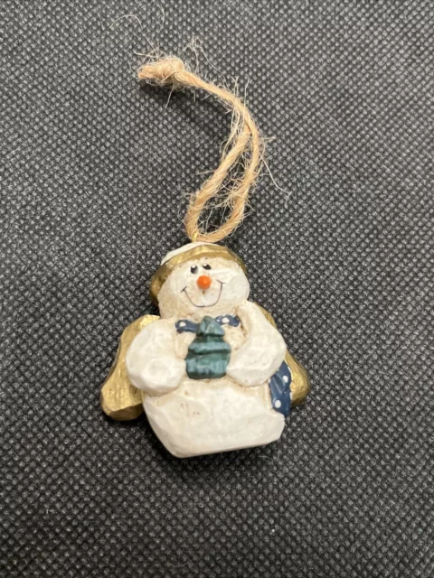 EDDIE Walker Midwest Cannon Falls Christmas Ornament Snowman Angel Holding Tree