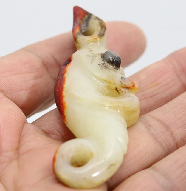 Collection hand-carved Chinese HeTian white jade sun god amulet pendant D591