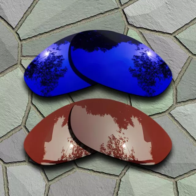 Violet Blue&Bronze Brown Polarized Lenses Replacement For-Oakley Monster Dog