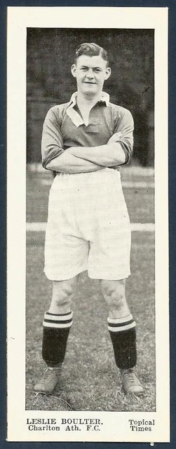 Topical Times-Panel Portraits Of Football Stars-1937-Charlton-Leslie Boulter