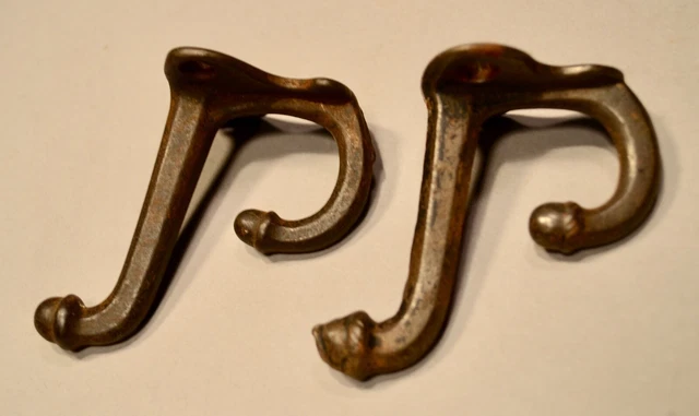 Antique Cast Iron Double Acorn Hooks Farmhouse Hat Coat Hooks Hooks 3