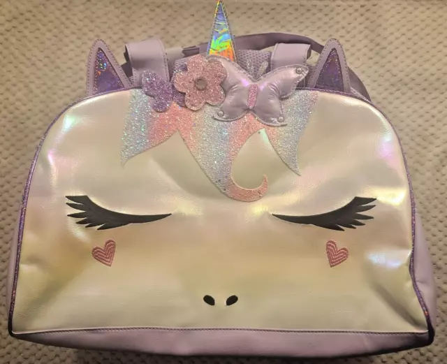 OMG! Accessories Miss Gwen Lavender Unicorn Duffle/Dance Bag NWT