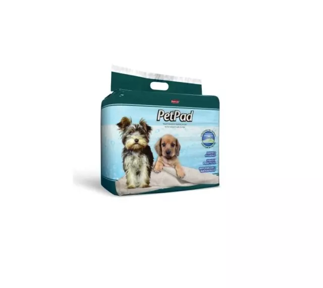 TAPPETINI SUPER ASSORBENTI PER CANI 60X60 cm PZ 40 ASSORBE FINO A 5LT/m2 PET PAD